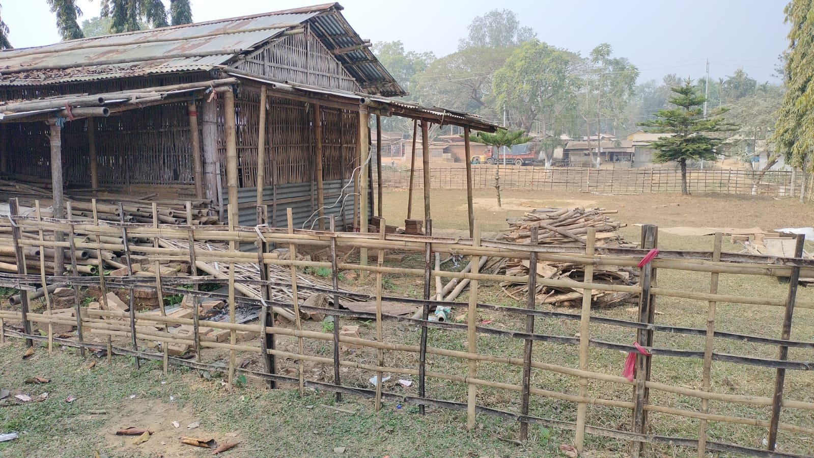 Community members preparing the Apollo Club grounds